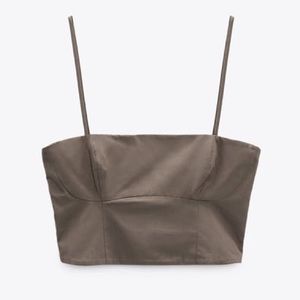 ZARA 100% Cotton Crop Top